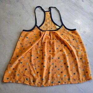 princess‎ vera wang Orange Floral Racerback Tank Top - XS